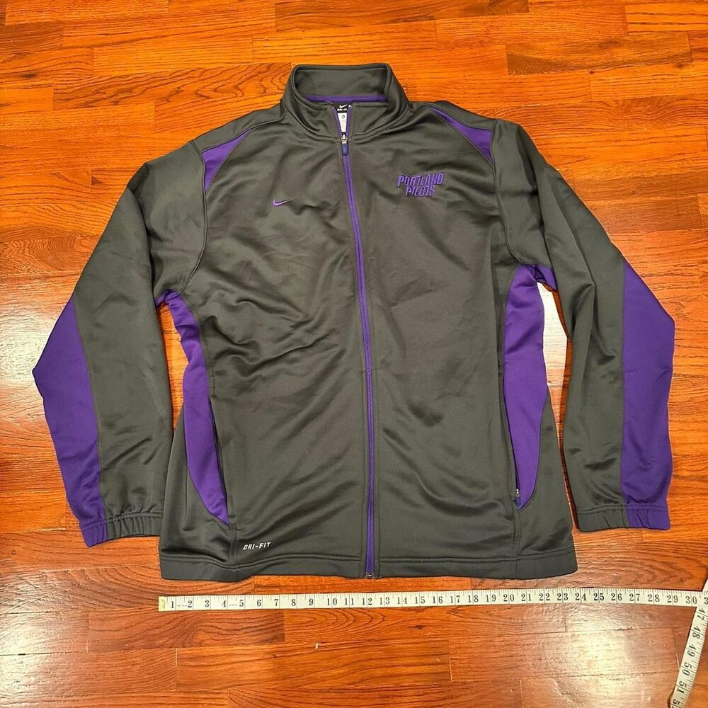 Nike Dri-Fit purple and black Portland Pilots NCAA basketball jacket
